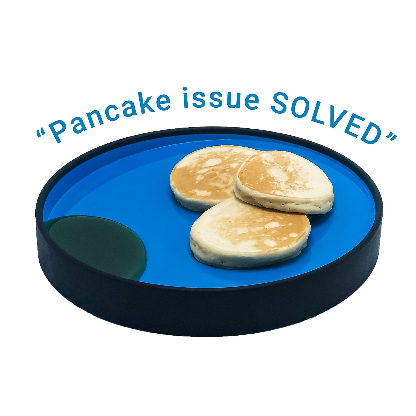 Stayneat Suction Plate, 2N1 Divided/Scoop Dish, Non-Slip Plate Guard, Usa! Blue (S)