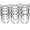 Xima 12Pcs Black Cat Ears Headband Cute Abs Plastic Girls Head Band For Children Accessories (Black-Cat Ear)