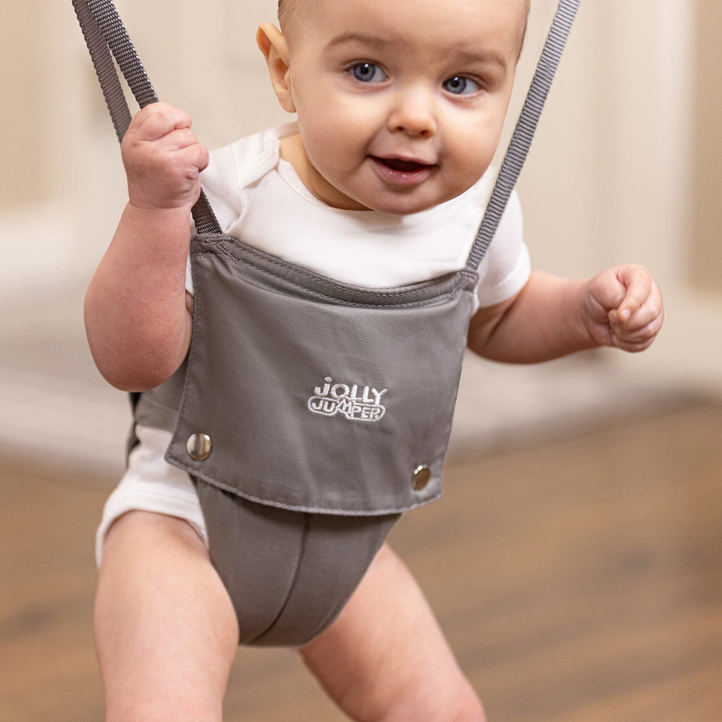 Jolly Jumper *Elite* Safari Print Saddle - The Original Jolly Jumper With Stand. Trusted By Parents To Provide Fun For Babies An