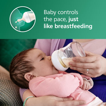 Philips Avent Natural Newborn Glass Gift Set, Baby Bottles With Natural Response Nipples, 3X 4Oz (Slow Flow, Flow 2) And 2X 8Oz