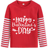 Boys Girls T-Shirt Heart Long Sleeve Shirts Happy Valentine'S Day Kids Tee Top Toddler Clothes 6 Years
