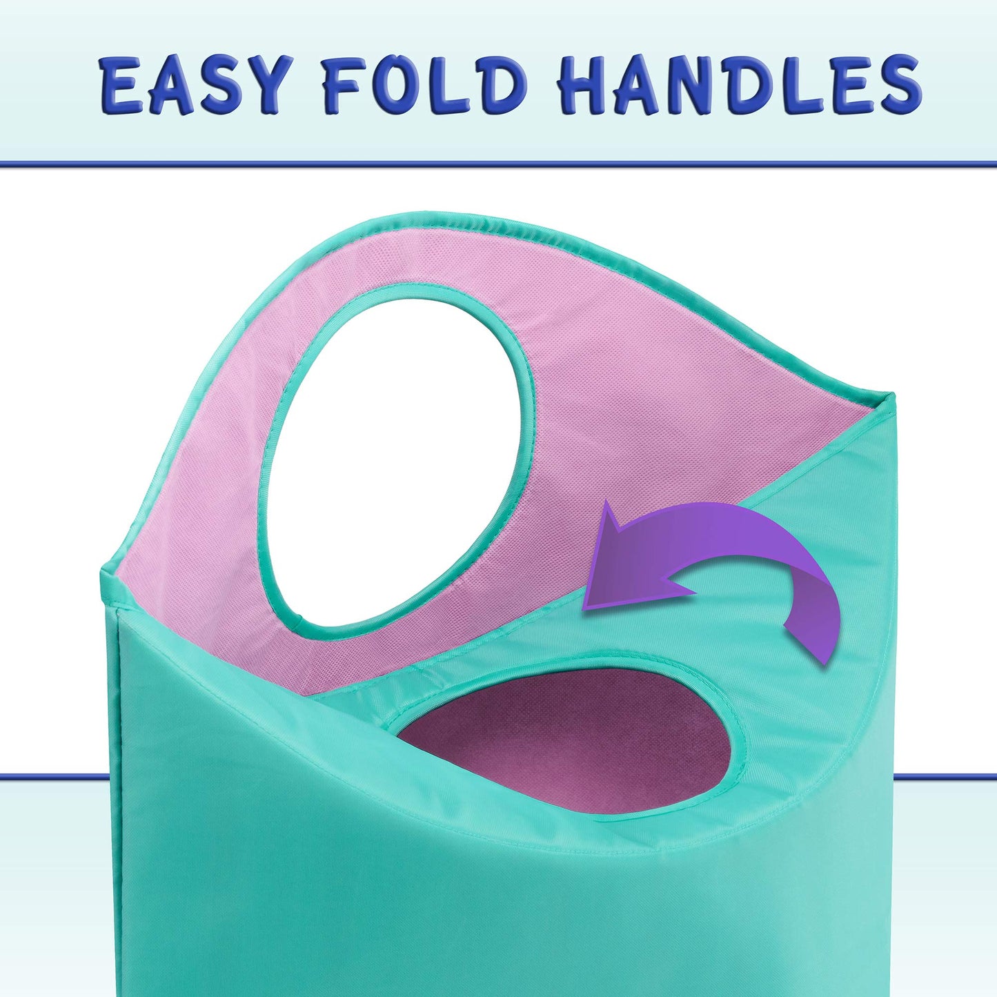 Kmd Kids Laundry Hamper, Collapsible Dirty Clothes Basket, Pop Up Bin For Baby, Nursery, Boys And Girls Bedroom Decor (Carousel)