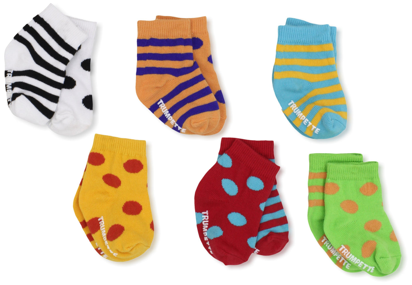 Trumpette Unisex-Baby Newborn Bright Cheeritoes Sock Set, Multi, Small(0-12)