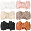 C Llot 2024 Super Stretchy Soft Handmade Headbands With Double Bows Head Wrap Nylon Hair Accessories For Newborn Baby Girls Inf
