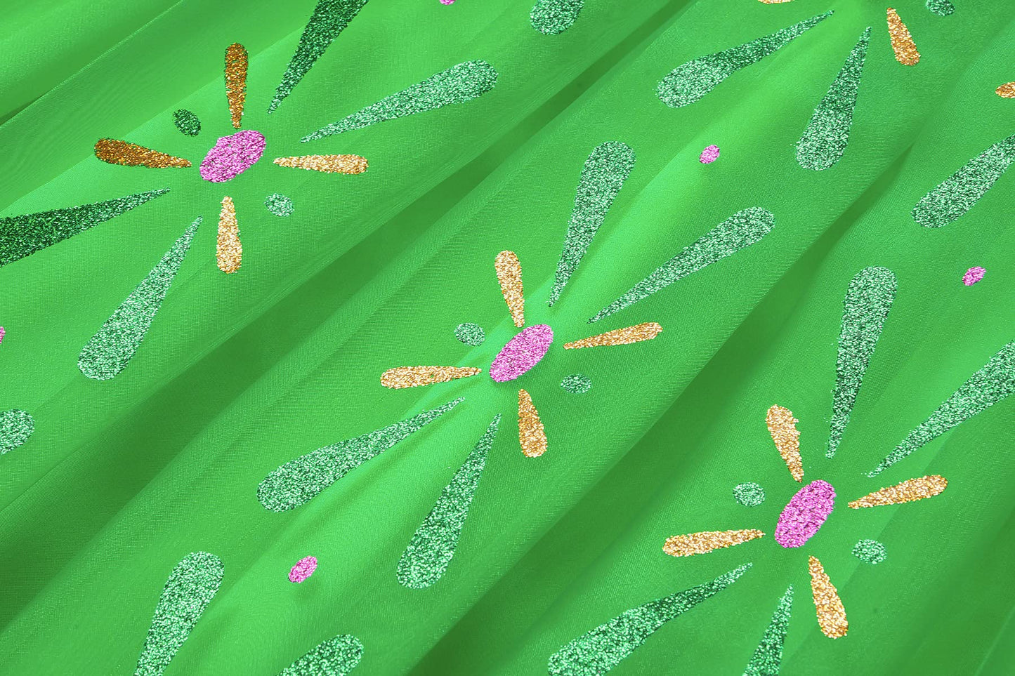 Reliparty Girls Princess Costume Dress Up Green, With Accessories,100