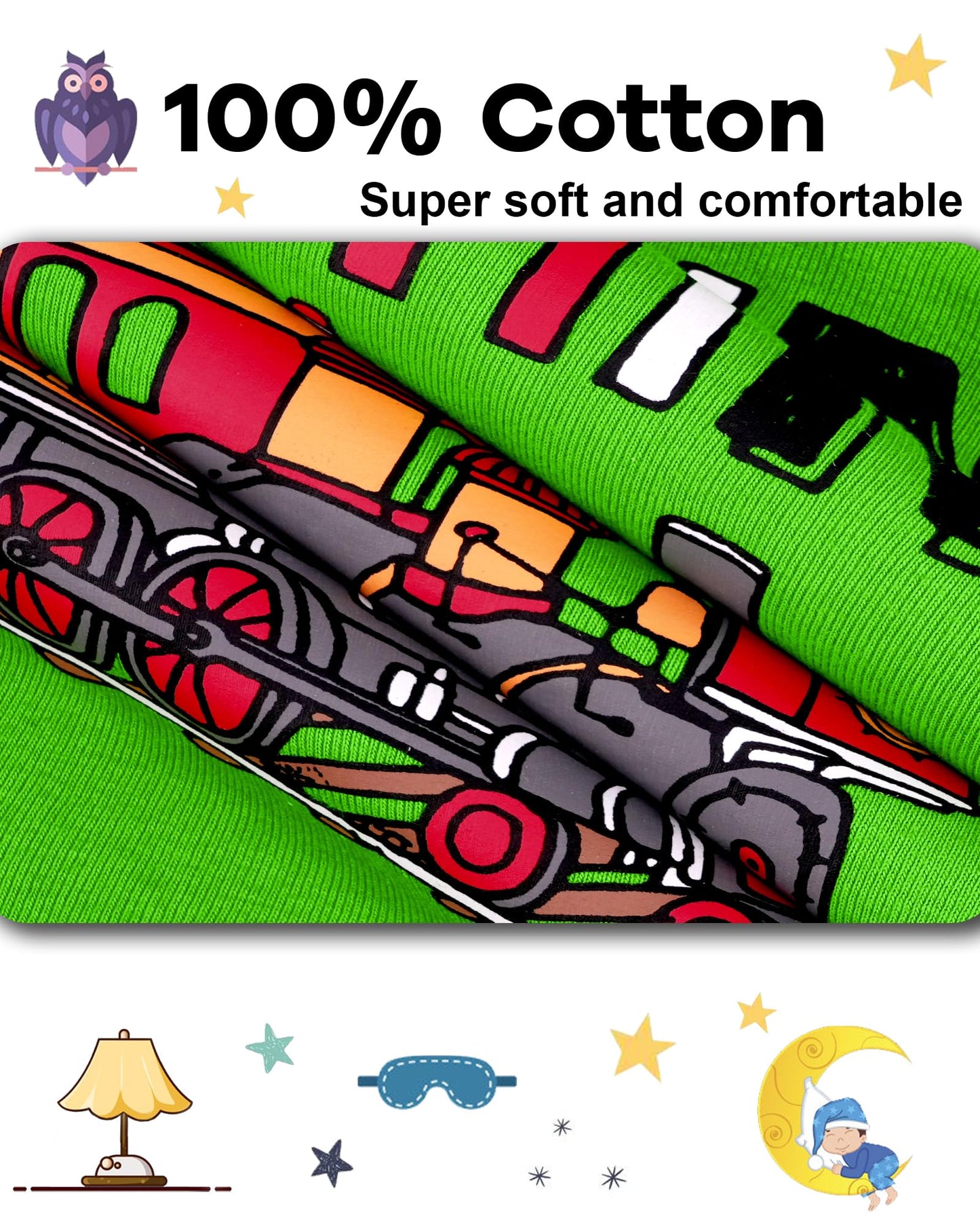 Daughter Queen Boys Pajamas 18-24 Months Summer Pjs Train Pj Sets Baby Toddler Cotton Short Sleeve Sleepwear Jammies Steam Train