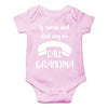 If Mom And Dad Say No Call Grandma - Funny Baby Essentials Bodysuit - Cute Newborn Boy Clothes (12 Months, Pink)