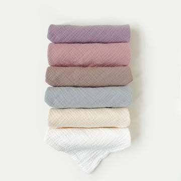 Konssy 6 Pack Baby Muslin Washcloths For Unisex 100% Cotton Wash Cloth Set For Baby Face Body Comfy And Soft For Newborn Infants