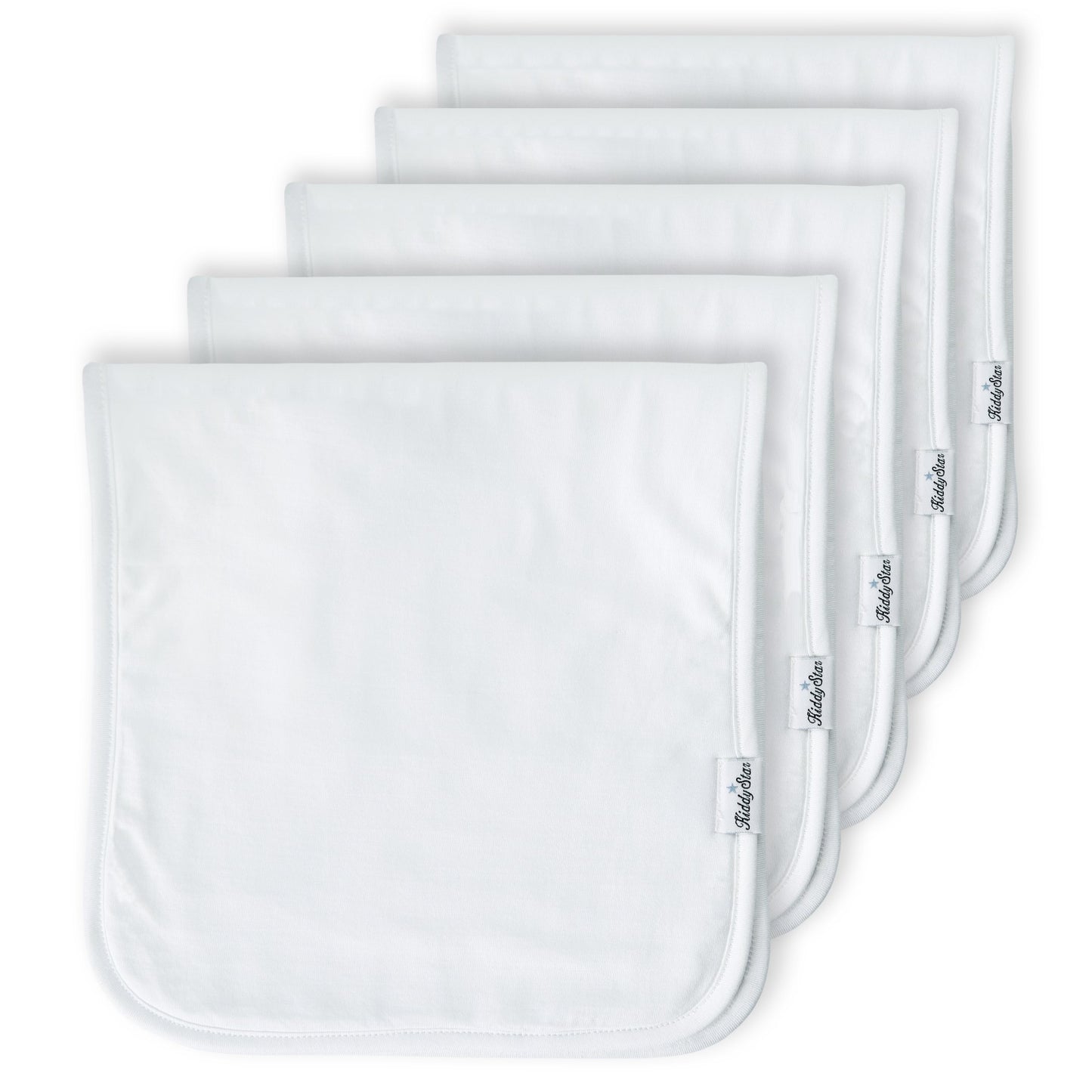 KiddyStar Organic Cotton Baby Burp Cloths - 5 Pack | Ultra Soft, 3-Layer, Large & Super Absorbent Newborn Essentials