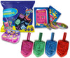 Izzy 'N' Dizzy Hanukkah Multicolor Metallic Dreidel (Pack Of 10) - Medium
