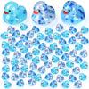 Lunmon 100 Pcs Winter Rubber Ducks Bulk Squeaky Floating Bath Snowflakes Duck Toys for Birthday Christmas Party Gifts Supplies C