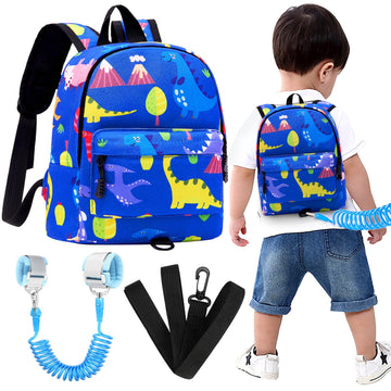 Accmor Toddler Harness Backpack Leash, Baby Dinosaur Backpacks With Anti Lost Wrist Link, Cute Mini Child Harnesses Leashes For
