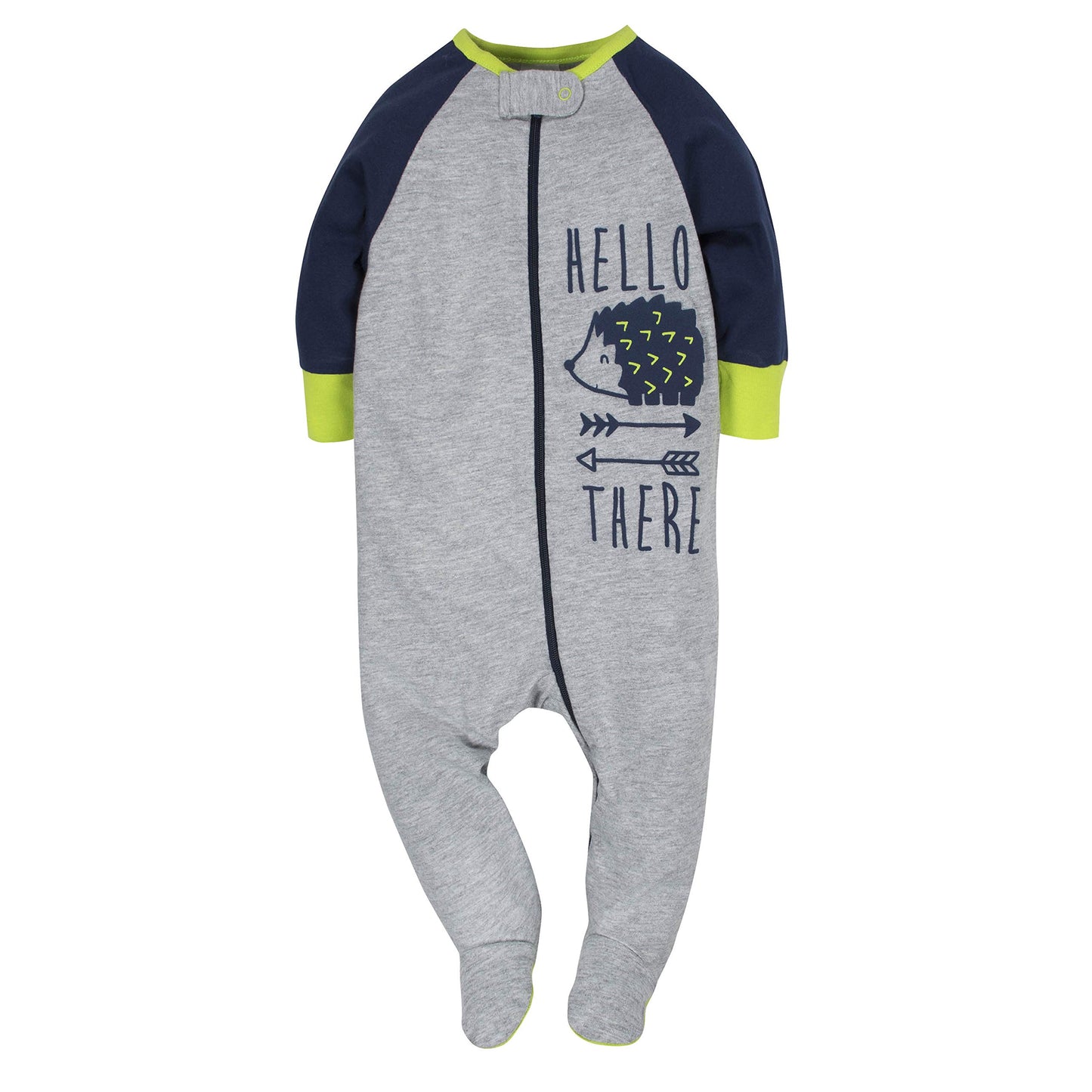 Gerber Baby Boys' 4 Pack Sleep 'N Play Footie, Tiger/Hedgehog, 3-6 Months