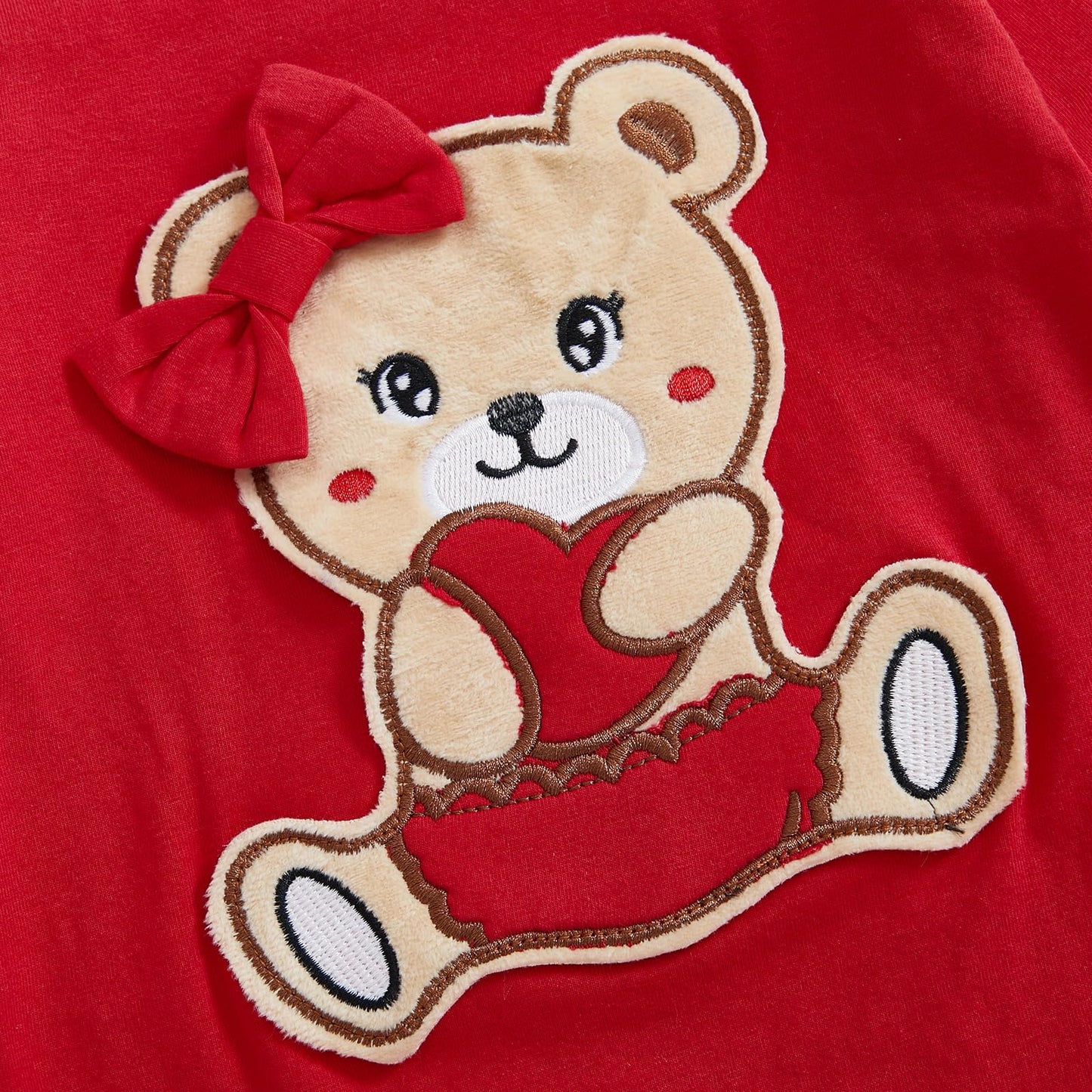 Fiomva Newborn Baby Girl Valentines Day Outfits Spring Fall Romper Infant Jumpsuit Cute Valentine Heart Bear Clothes (C Heart Be