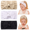 Jollybows Baby Girl Headband Bows Nylon Head Wraps Newborn Hairbands Infant Toddler Hair Bow (6- Black White Khaki)