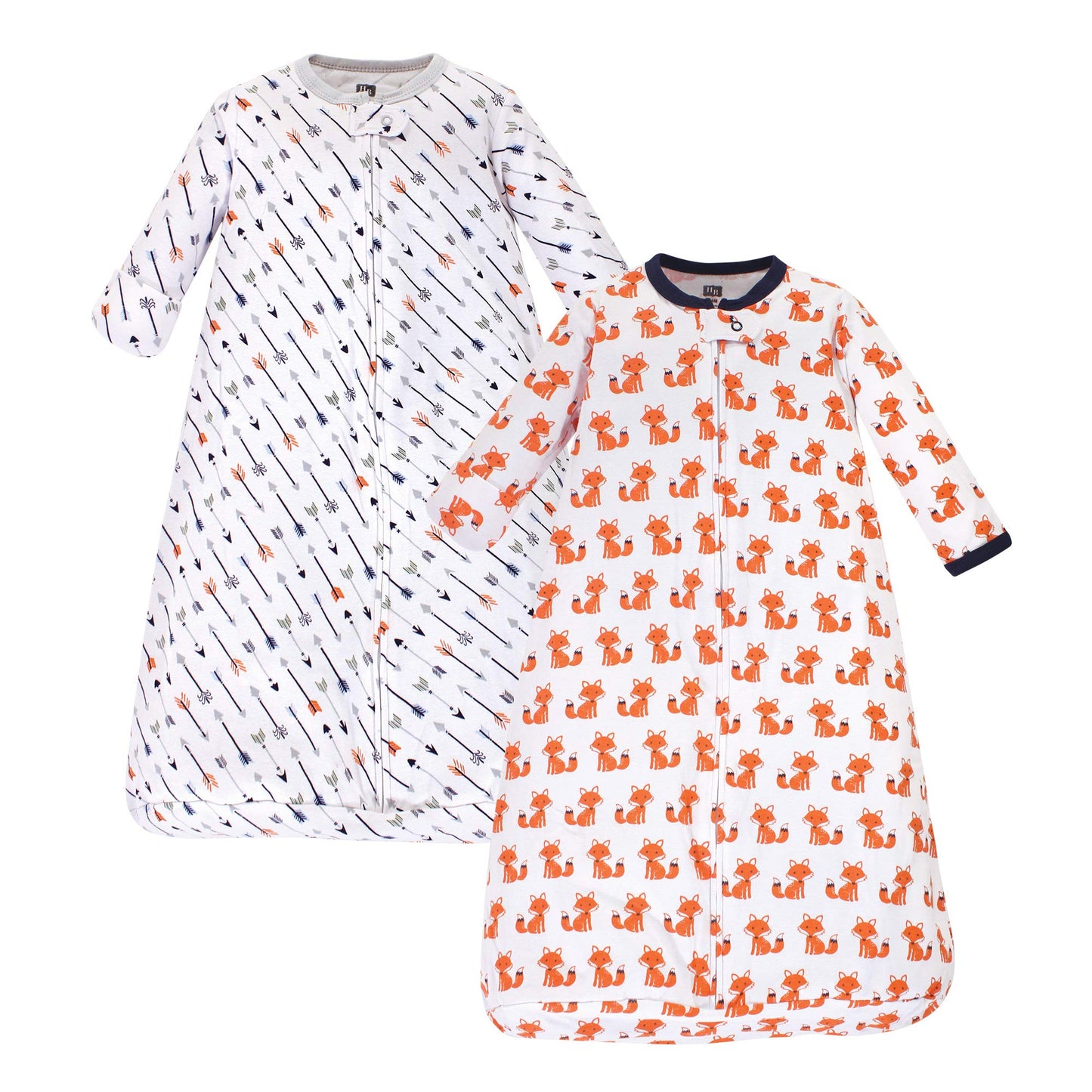 Hudson Baby Unisex Baby Cotton Long-Sleeve Wearable Sleeping Bag, Sack, Blanket, Foxes, 3-9 Months