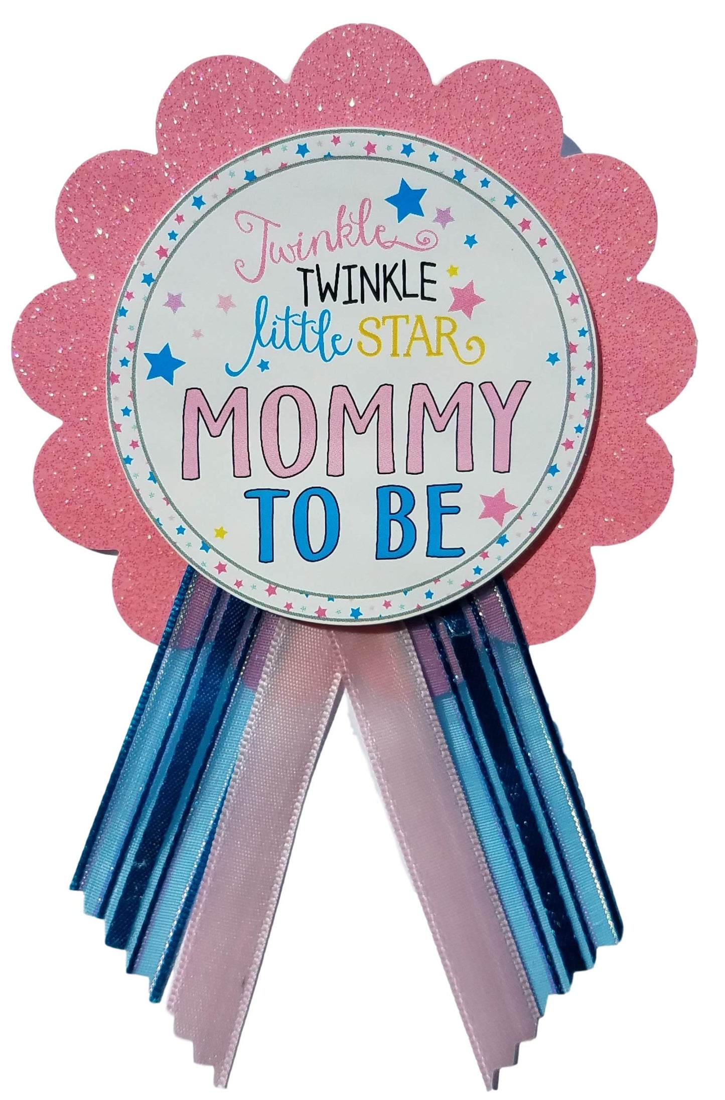 Mommy & Daddy To Be Pin Twinkle Little Star Baby Shower Pins For Parents To Wear, Pink & Blue, It'S A Girl Sprinkle