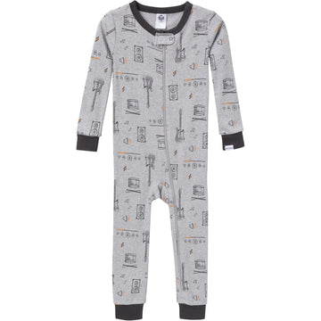 Gerber Baby-Boys 3-Pack Snug Fit Footless One-Piece Cotton Pajamas, Music