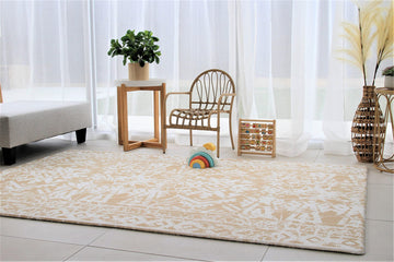 Cushmat Stylish Reversible Foam Play Mat (Large, Explorer - Gray Sand) - Soft, Waterproof, Durable Play Mat For Infants, Babies,