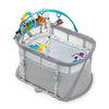 Baby Einstein Kick & Snooze 3-in-1 Foldable Playard, Bassinet and Musical Play Gym, Includes Fitted Sheet, 3-Step Easy Fold, Pia