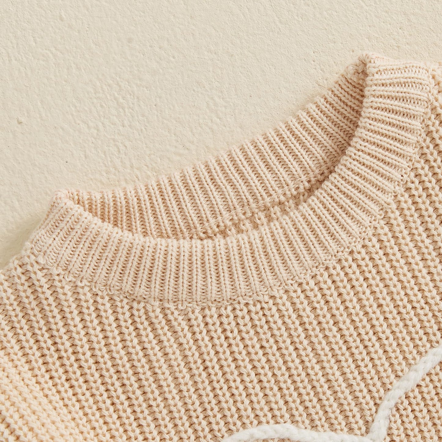 Amnnchya Toddler Infant Newborn Baby Boy Girl Sweater Homemade Rolls Knit Crewneck Pullover Sweatshirt Thanksgiving Outfit (Beig