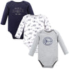 Hudson Baby Unisex Baby Cotton Long-Sleeve Bodysuits, Aviation, 9-12 Months