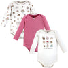 Hudson Baby Unisex Baby Cotton Long-Sleeve Bodysuits Sweet Bakery 3-Pack, 9-12 Months