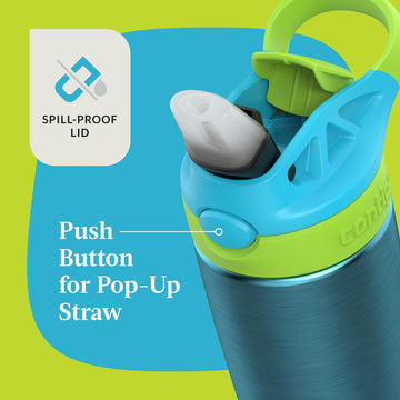 Contigo Aubrey Leak-Proof Spill-Proof Insulated Stainless Steel Water Bottle, 13 Oz.