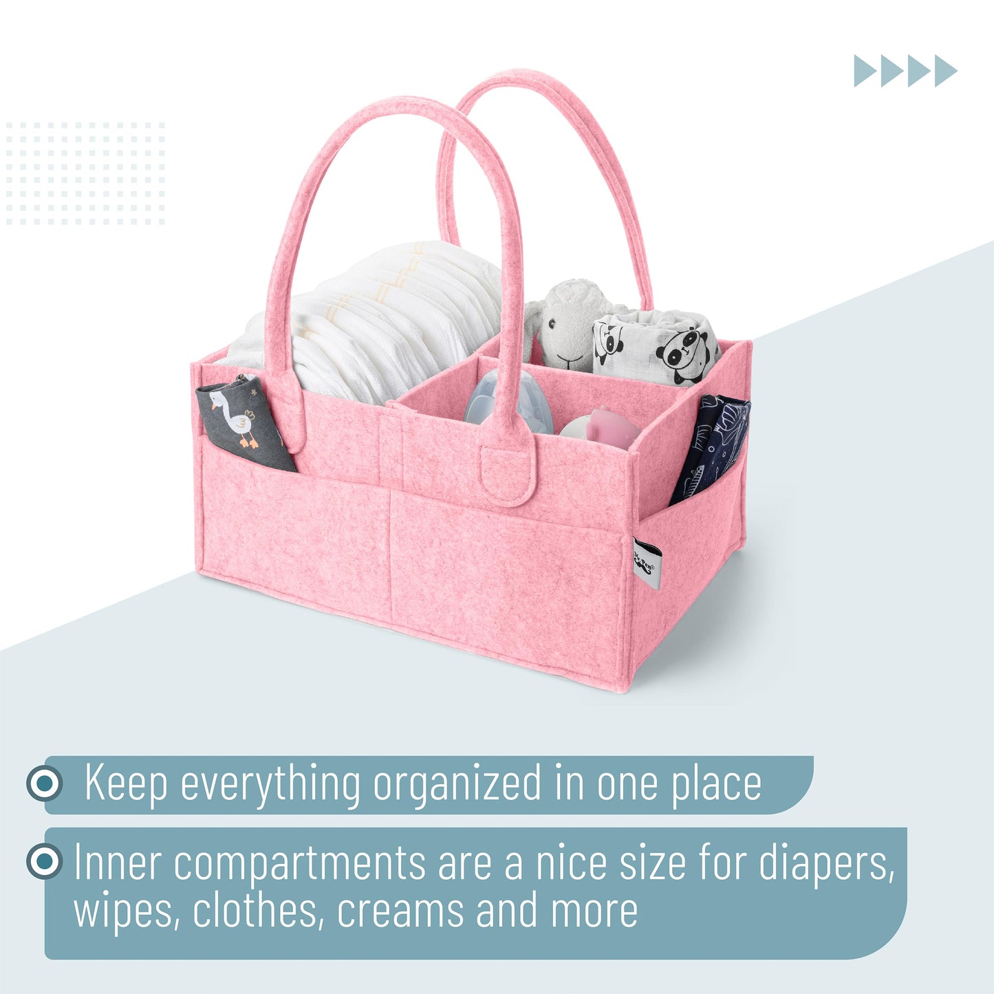 Mr. Pen- Baby Diaper Caddy Organizer, Pink, Baby Organizer, Car Diaper Caddy, Baby Caddy Organizer, Portable Diaper Caddy, Diape