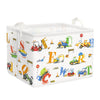 Clastyle Large Alphabet Construction Car Book Shelf Basket Collapsible Rectangle Excavator Ambulance Monster Truck Boy Bin Cloth