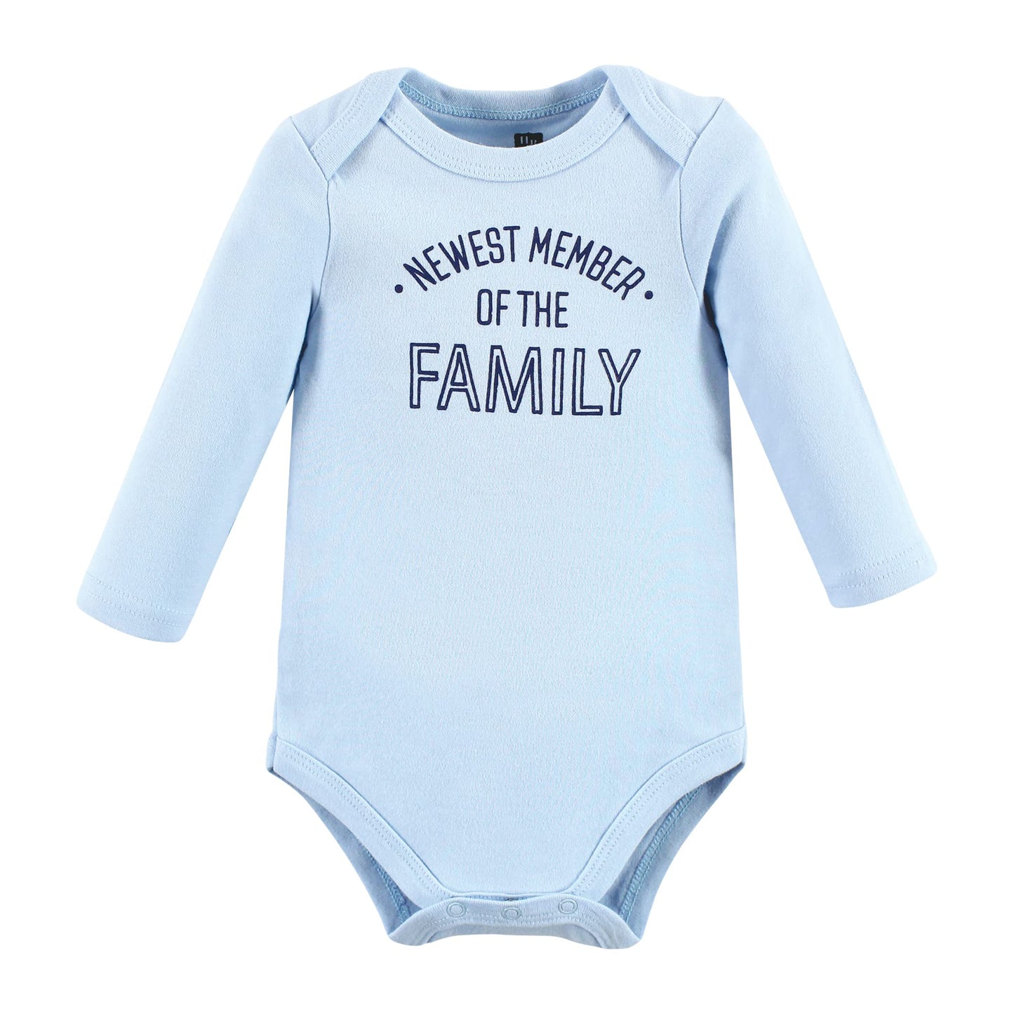 Hudson Baby Unisex Baby Cotton Long-Sleeve Bodysuits Newest Family Member, 9-12 Months