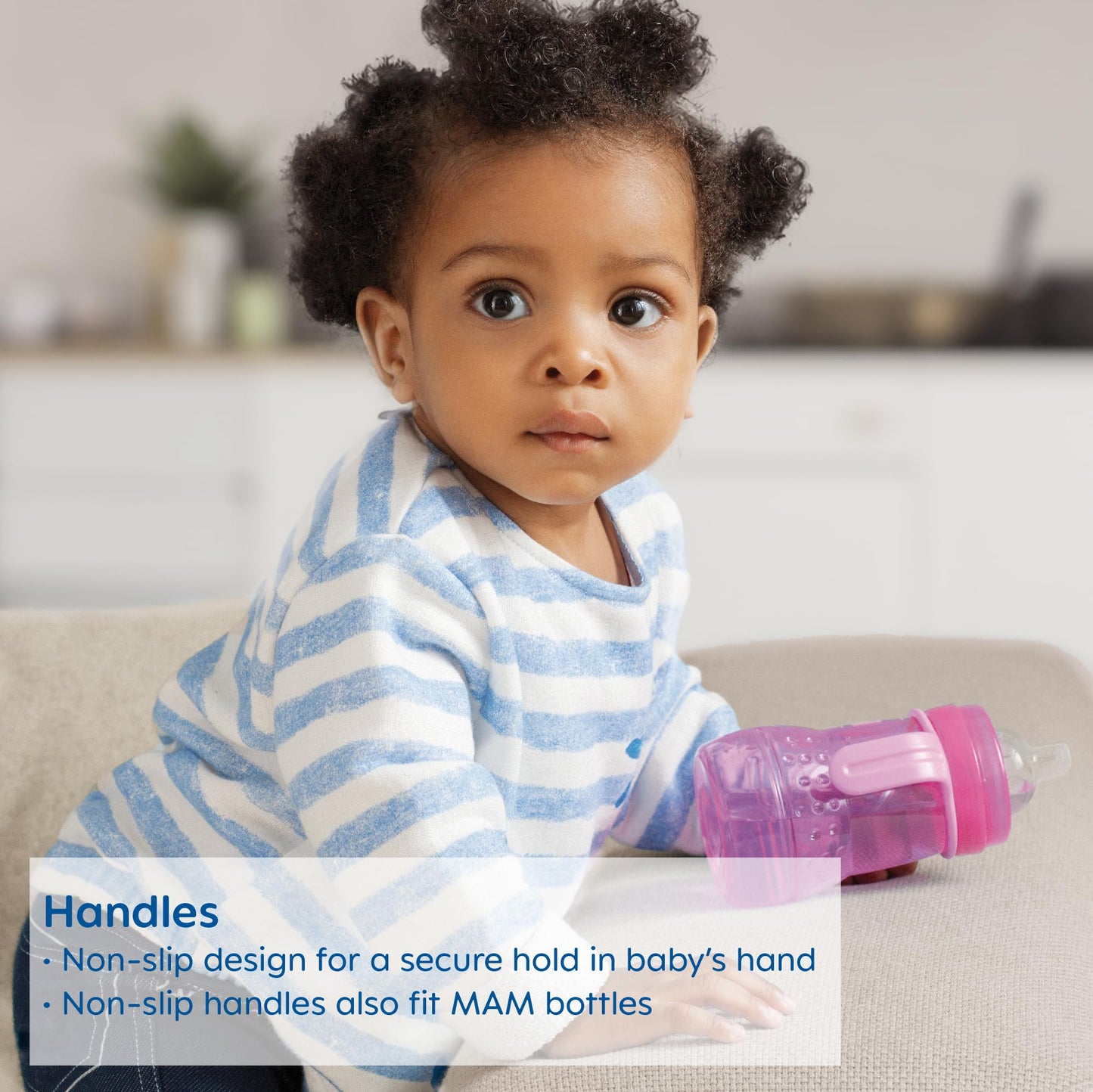 Mam Plastic Trainer Cup (1 Count), Trainer Drinking Cup With Extra-Soft Spout, Spill-Free Nipple, And Non-Slip Handles, For Boys