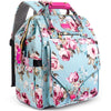 Litbear Diaper Bag Backpack, Large Capacity Multifunction Nappy Bags, Waterproof Baby Bag Floral Insulated Sturdy Travel Materni