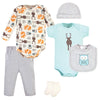 Hudson Baby Unisex Baby Cotton Layette Set, Moose, 6-9 Months