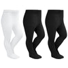 Stelle Toddler Girls Tights Baby Seamless Knit Thick Cotton Leggings Pantyhose(Infants/Kids/Childern)(2 Black+1 White,S)