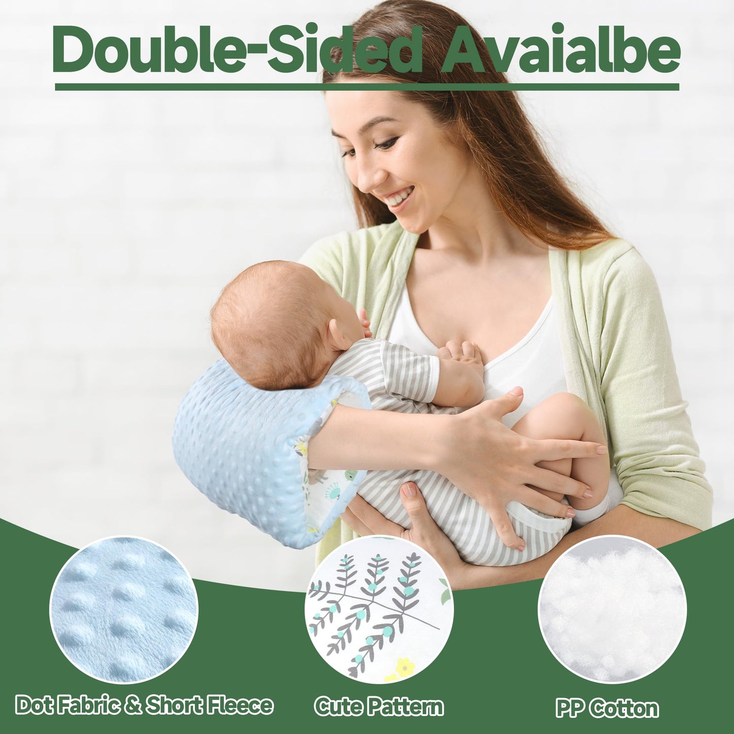 Hombys Cozy Cradle Arm Pillow For Feeding Baby,Middle Opening Design Arm Breastfeeding Pillow, Nursing Pillows For Breastfeeding