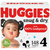 Huggies Size 4 Diapers, Snug & Dry Baby Diapers, Size 4 (22-37 Lbs), 148 Count, Packaging May Vary
