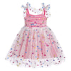 Idopip Baby Girls Sequin Polka Dot Tutu Dress Summer Sleeveless Princess Birthday Party Dresses Toddler Little Girl First Commun