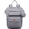 BabbleRoo Diaper Bag Backpack, Multifunction Large Bags with Changing Pad & Stroller Straps & Pacifier Case, Unisex Stylish Trav