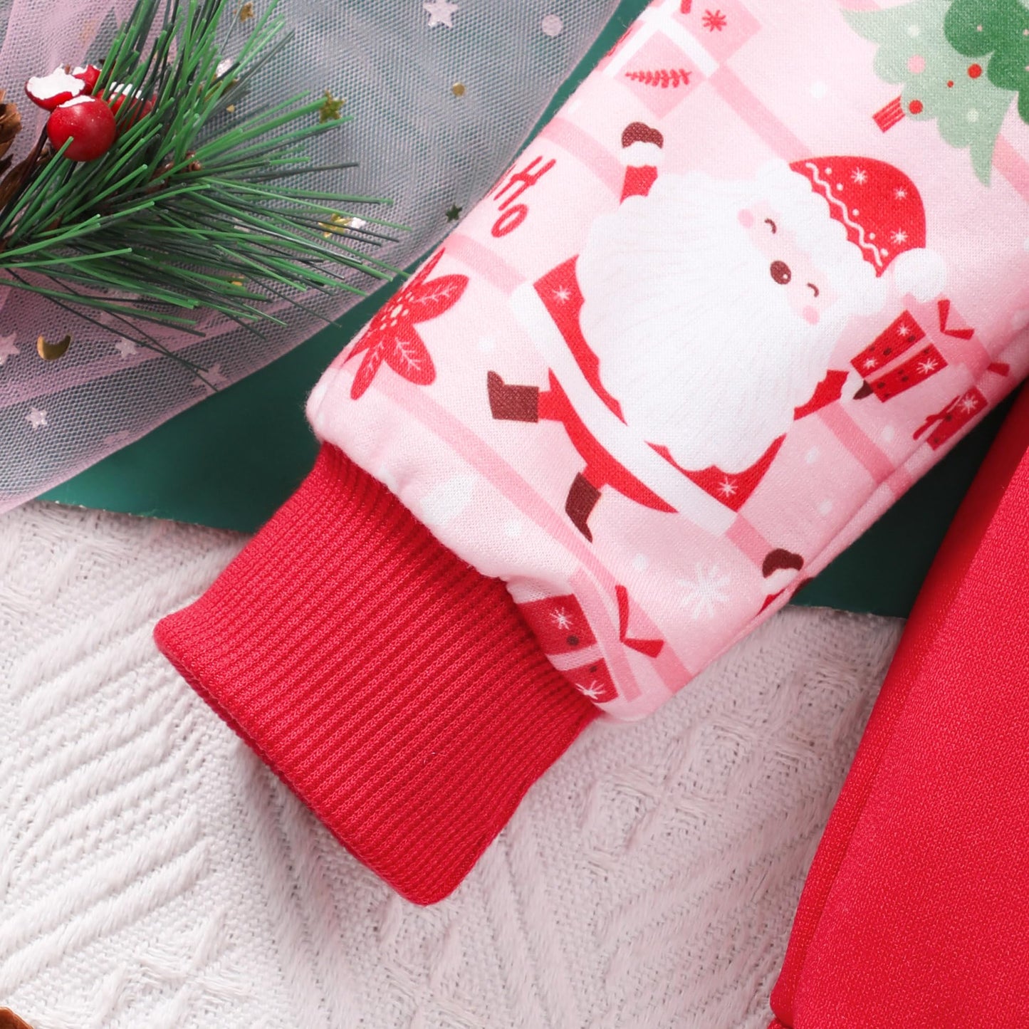 Retsugo Toddler Girls Christmas Outfits 2 Piece Xmas Long Sleeve Snowman Sweatshirt Santa Claus Legging Sets Pant Set Kids Holid