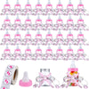 62 Pcs 3.5 Inch Baby Mini Milk Bottle Baby Shower Favor With 500 Adhesive Thank You For Showering Stickers, Small Plastic Bear C