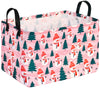 Maizmz Baby Storage Basket Cube Kids Hamper Pink Snowman Toys Organizer Bins Nursery Hamper Waterproof Basket For Clothes Book S