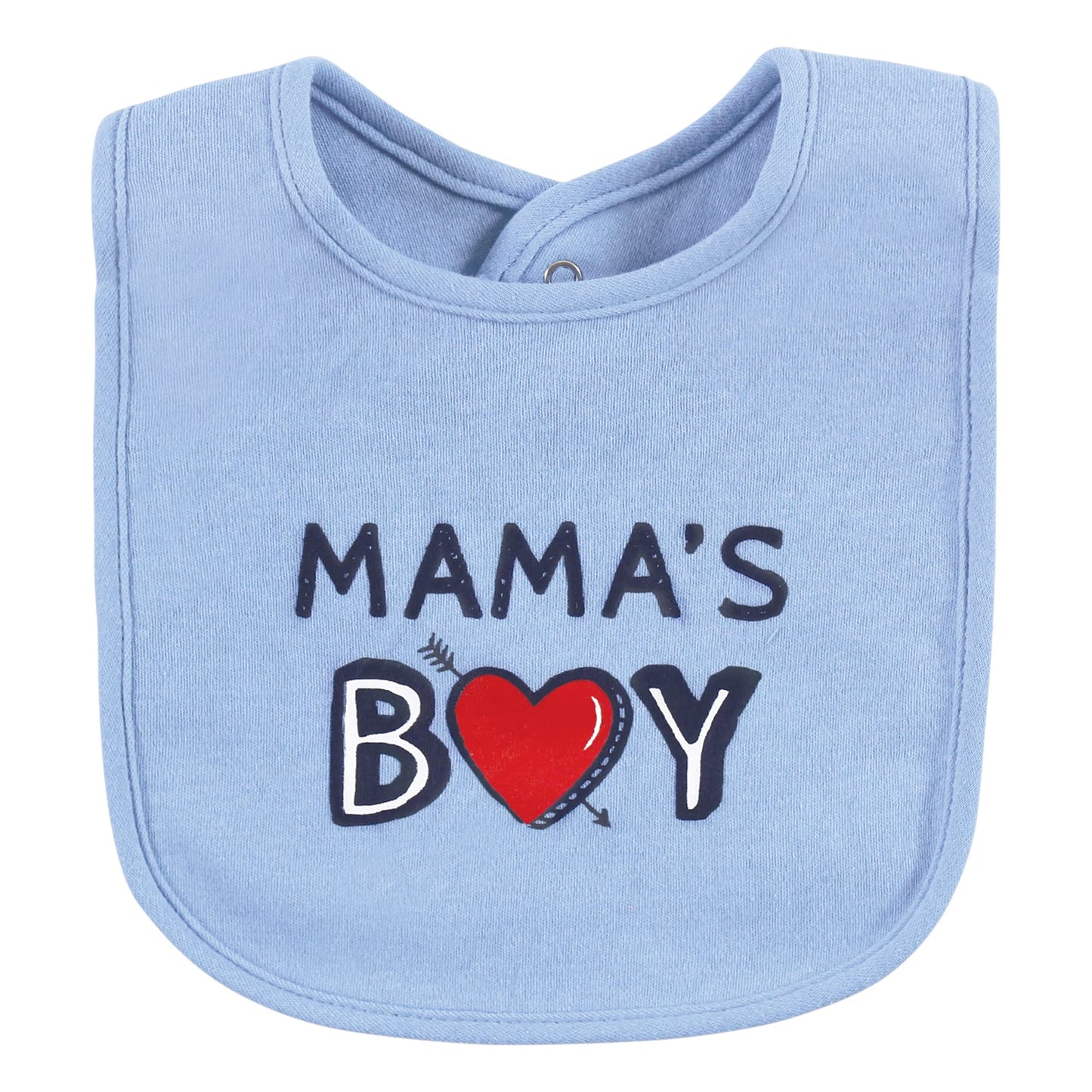 Hudson Baby Unisex Baby Cotton Bibs, Boy Bold Family, One Size