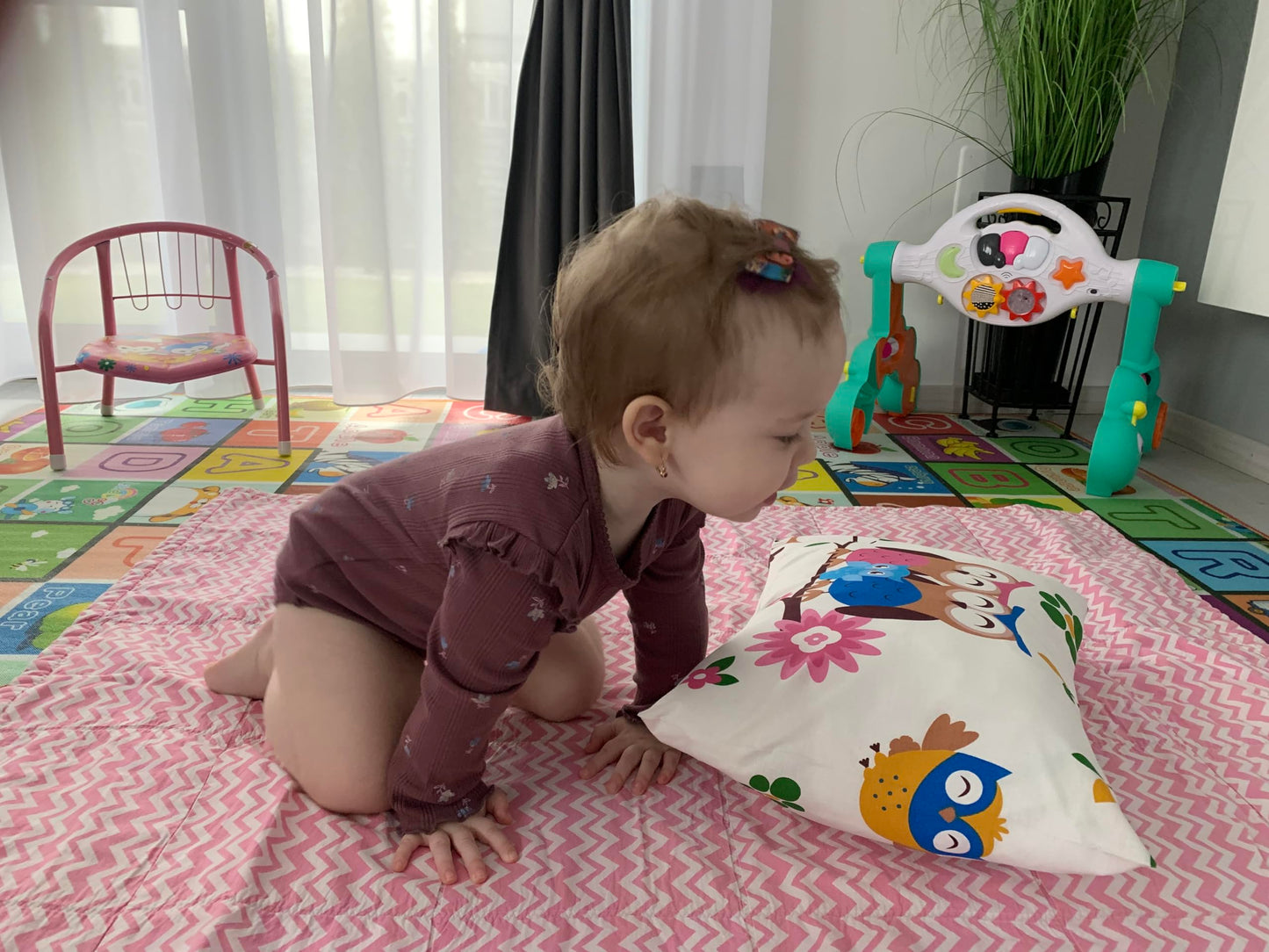 Cotton Toddler Pillowcase 13 X 18 Owl - Small Pillowcases For Travel Pillows, Owl Pillow Cases, Crib Pillows Protector For Toddl