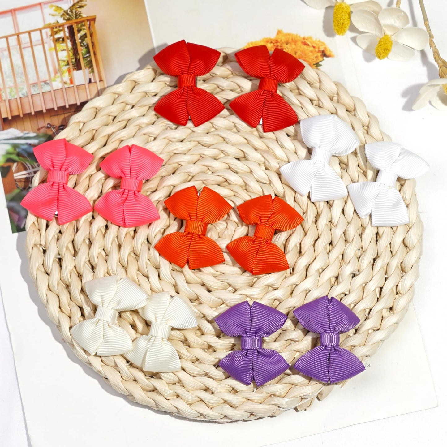 Cellelectin 40Pcs Hair Bow Clips 2Inch Mini Hair Clips For Baby Fine Hair 20 Colors In Pairs