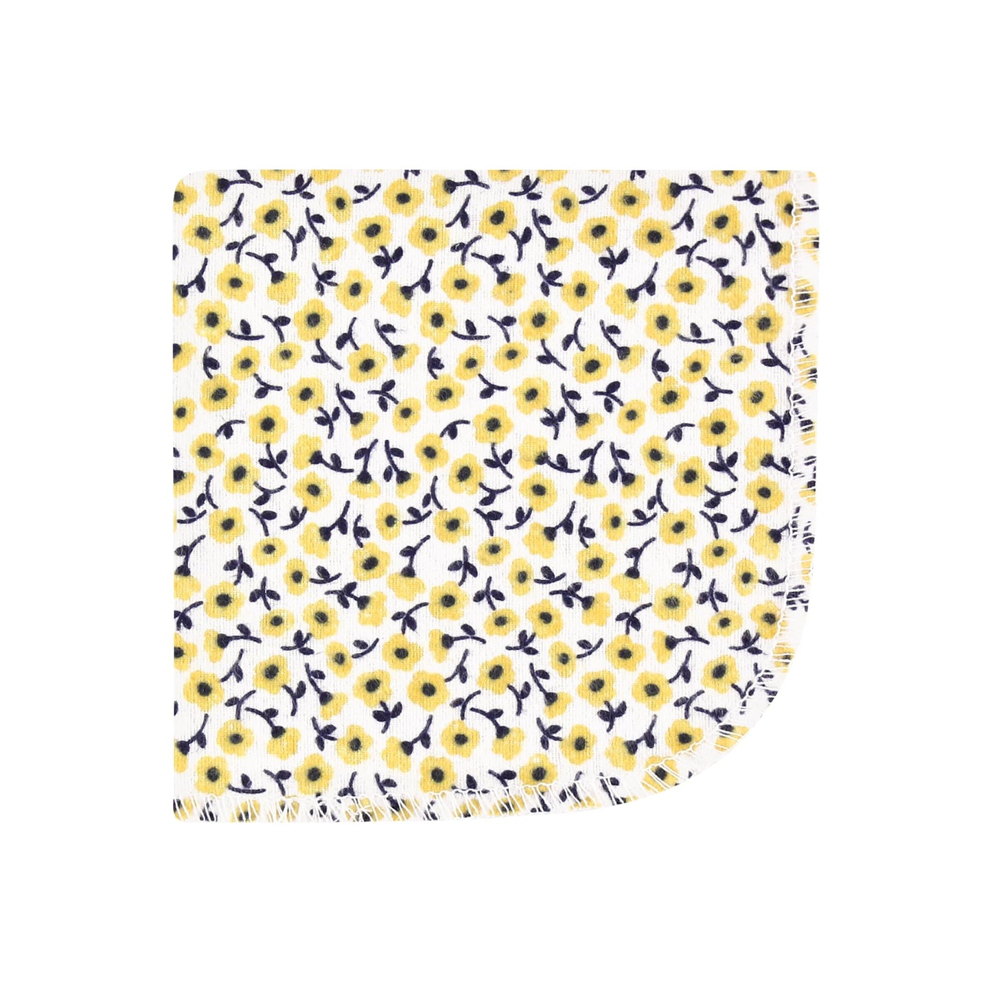 Hudson Baby Unisex Baby Flannel Washcloths, Blush Navy Floral 12Pk, One Size