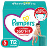 Pampers Pull On Diapers Size 5 - Cruisers 360 Fit Disposable Baby Diapers With Stretchy Waistband, 112Count One Month Supply