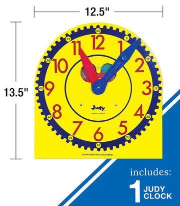 Carson Dellosa Telling Time Teaching Clocks for Kids Educational Bundle, Judy Clock Telling Time Clock, Mini Judy Clocks, Time a