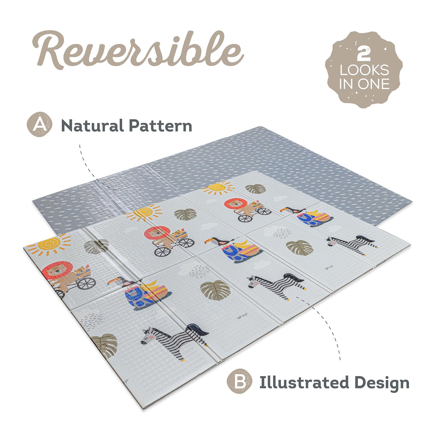 Taf Toys Extra-Large Cushioned Folded Baby Play Mat Foam Play Mat, 79' X 59' Large Baby Mat For Floor Foldable Playmats For Ba