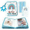 Bohemiaby My First Family Photo Album For Baby, 4X6' Baby Photo Albums, Soft Toddler Photo Album With Milestone & Large Safety